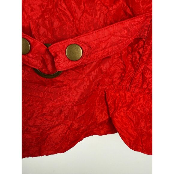 NWOT Chico's Crinkle Sheen red jacket, blazer, US Size 4 - Picture 8 of 15